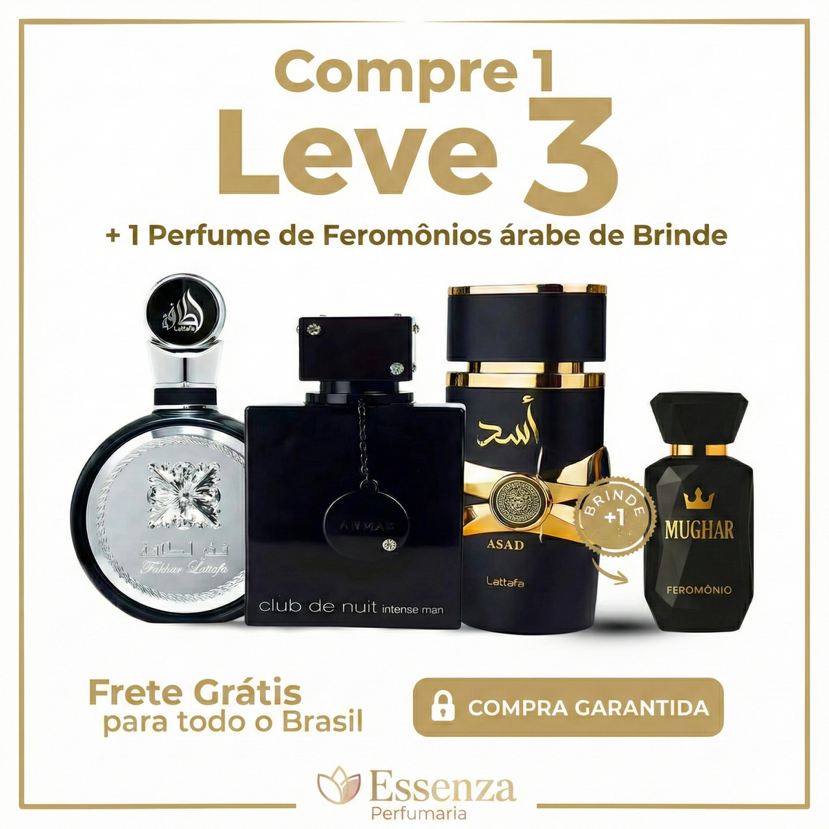 PROMOÇÃO COMPRE 1 LEVE 3 - Asad Lattafa, Fakhar e Club De Nuit - Queima de Estoque🔥  - 100ml Cada